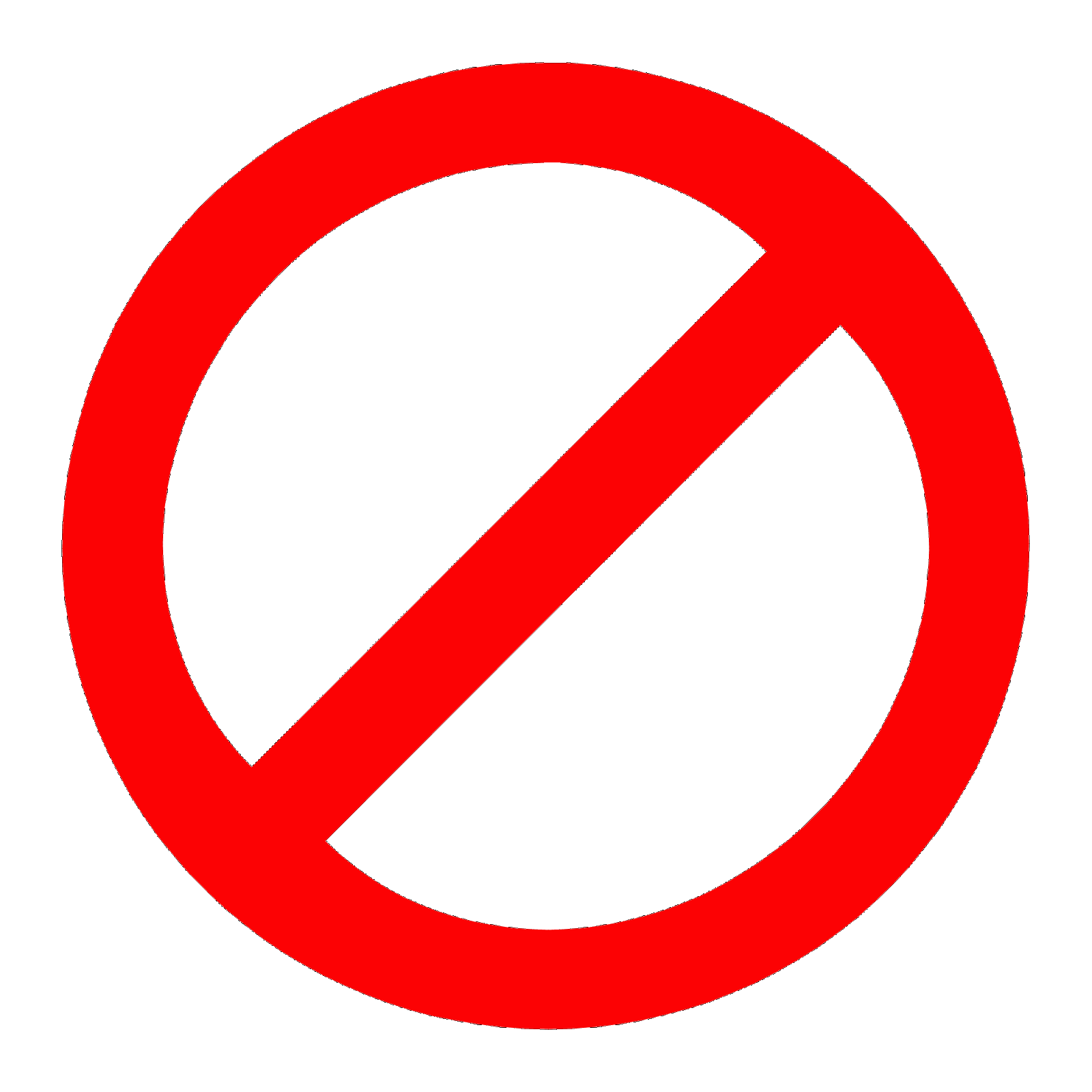 Ban symbol over the plastic bottle